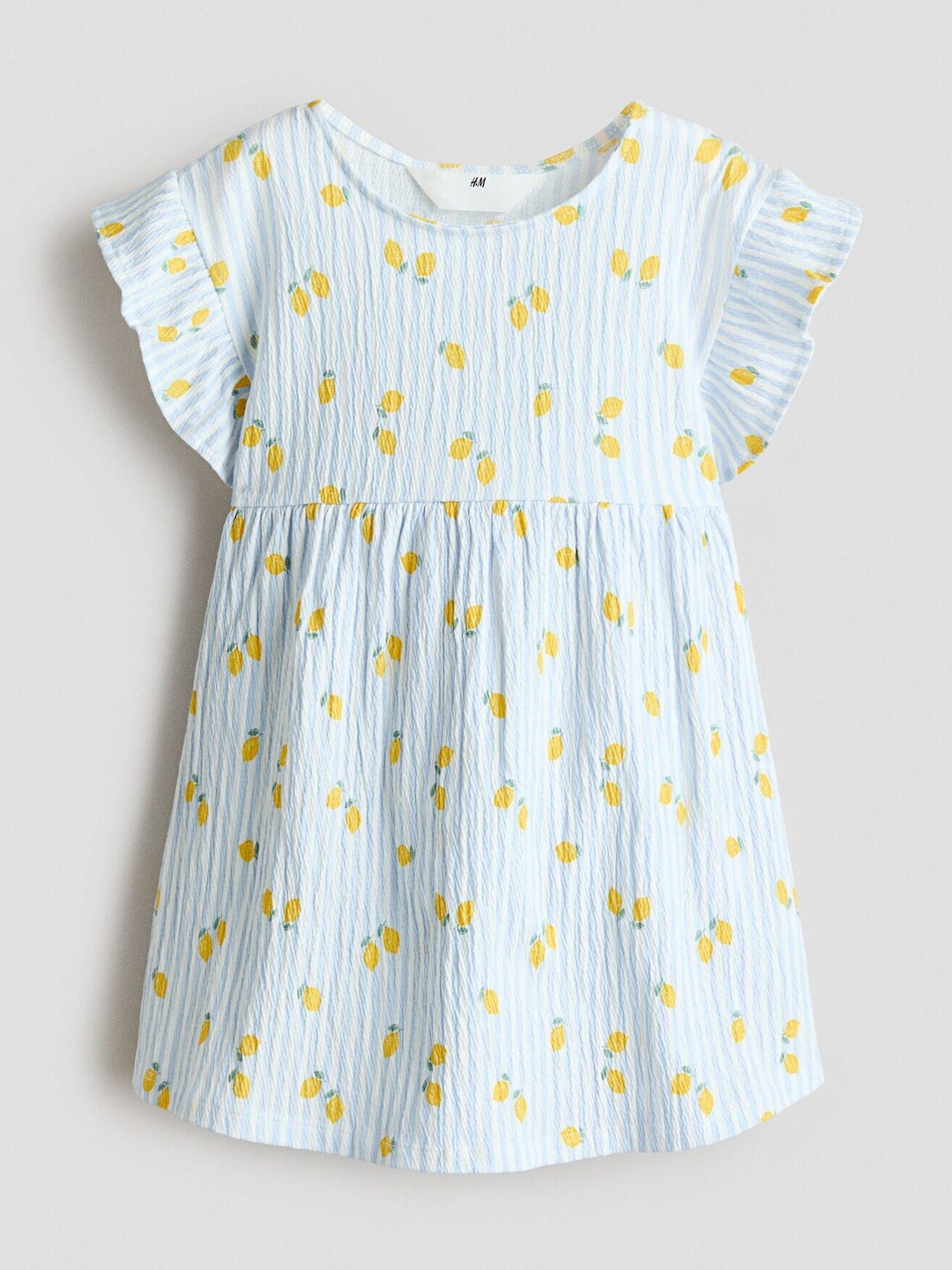 H&M Flutter-sleeved Cotton Dress