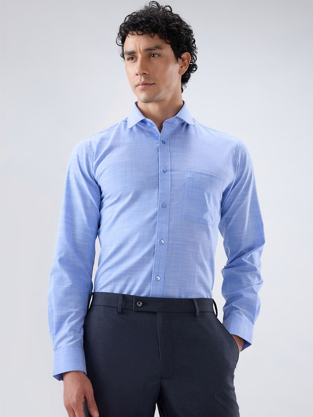 Raymond Cotton Spread Collar Slim Fit Shirts