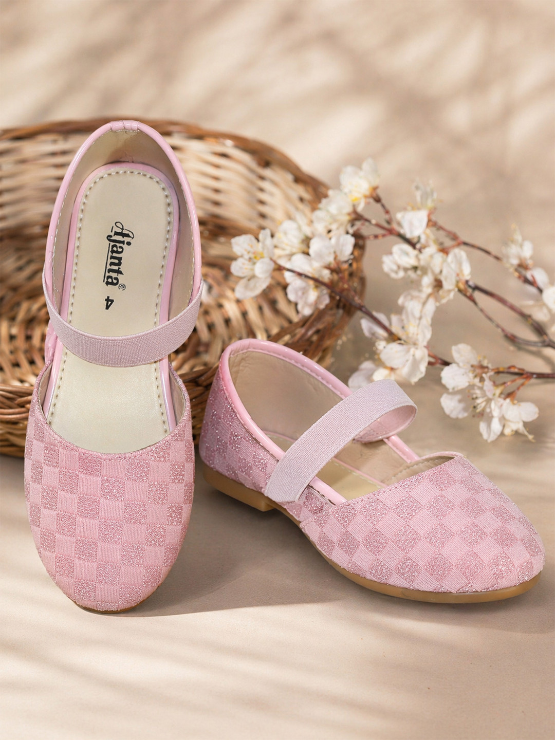 Ajanta Girls Shimmered Round Toe Ballerinas