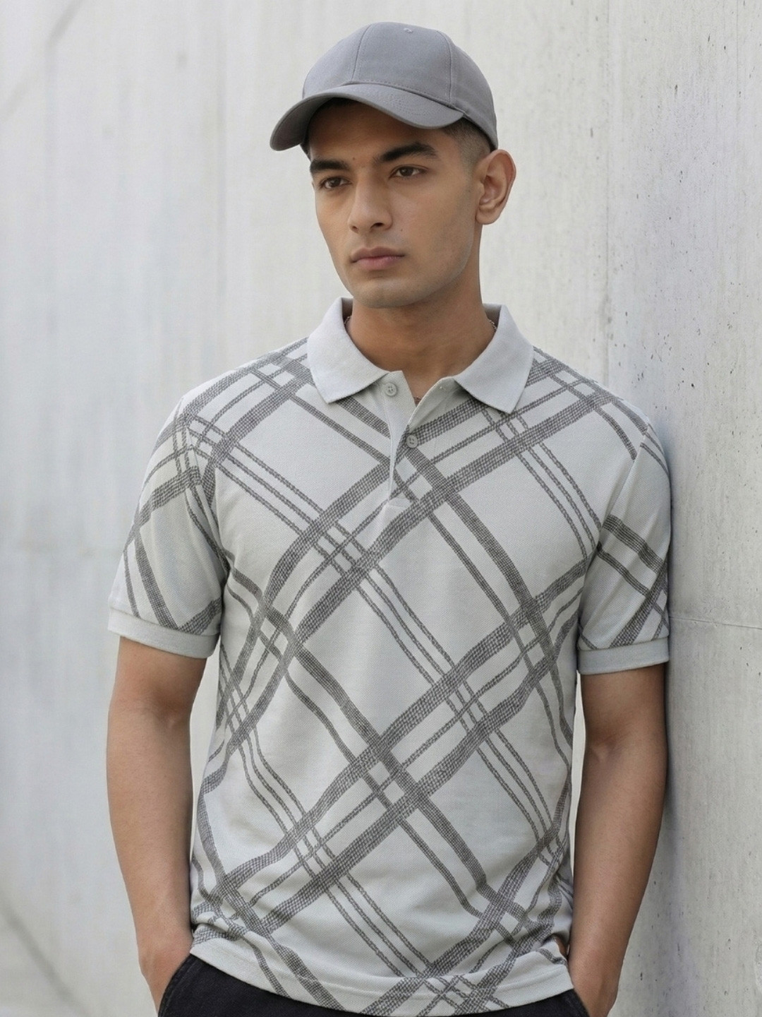 SZN Men Printed Polo Collar T-shirt