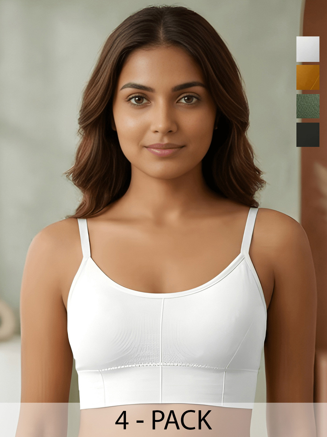 The Roadster Lifestyle Co Pack of 4 Removable Padding T-shirt Bra