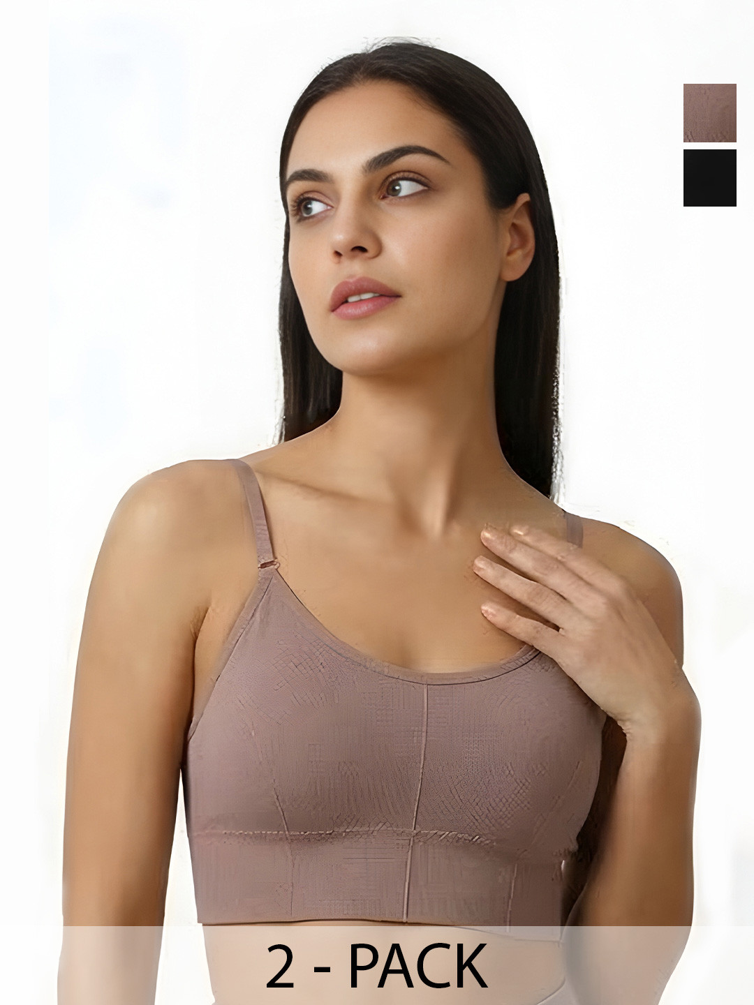 The Roadster Lifestyle Co Pack of 2 Removable Padding T-shirt Bra