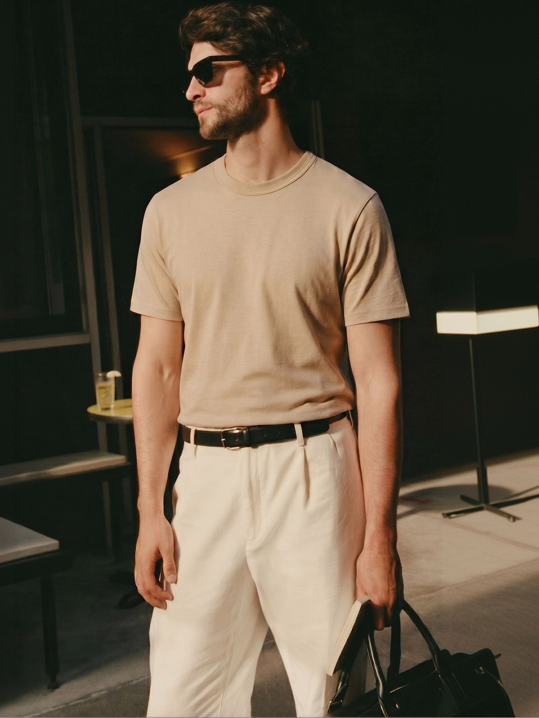 Dadu Dayal Men Solid Round Neck Cotton T Shirt