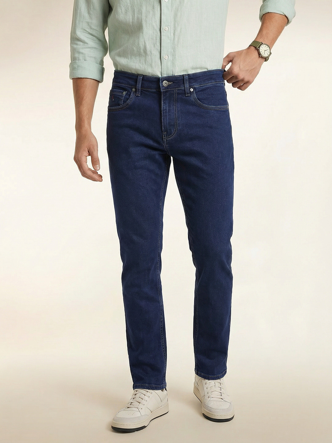 Nautica Men Straight Fit Mid-Rise Stretchable Jeans