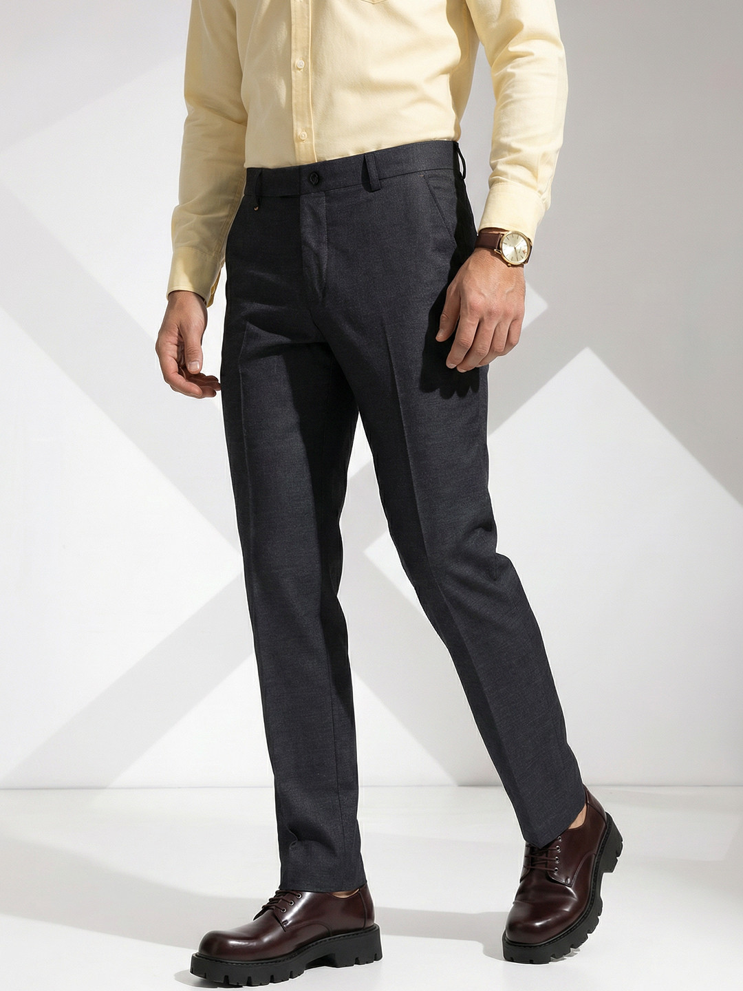 INVICTUS Men Pleated Formal Trousers