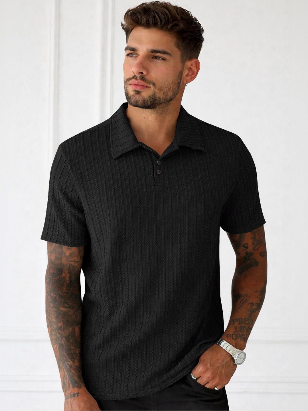 SZN Men Polo Collar T-shirt