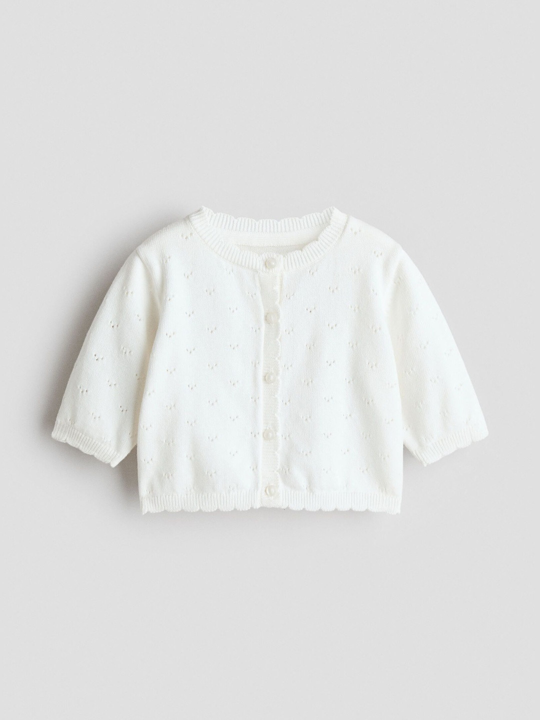 H&M Cotton Pointelle Cardigan