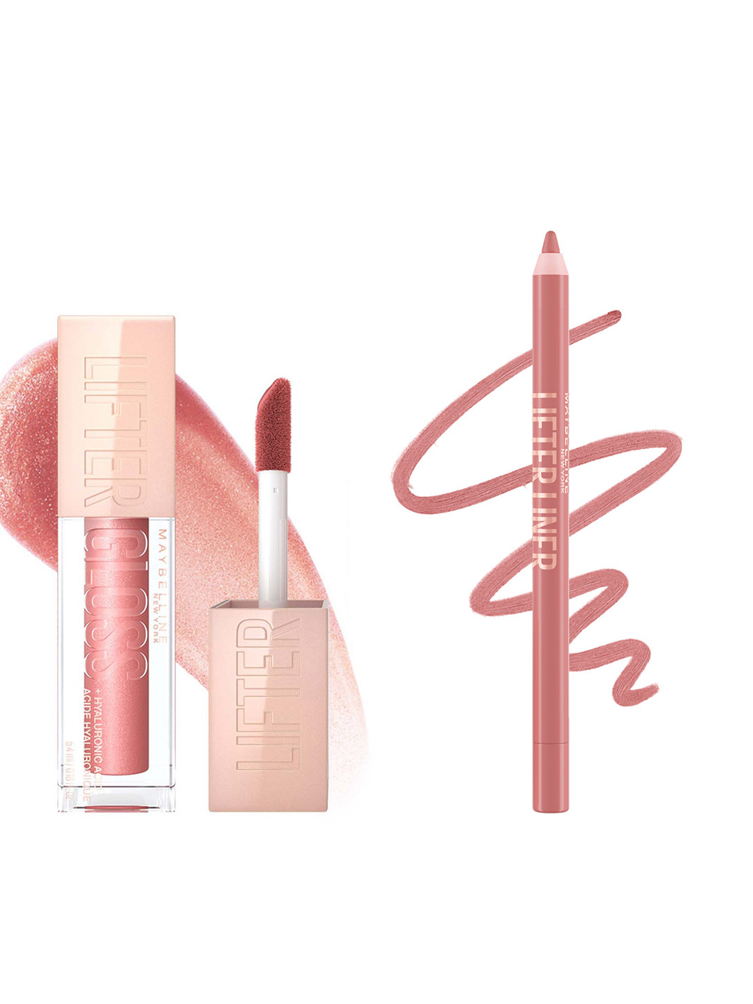 Maybelline New York Set Of 2 Lifter Lip Liner Pencil & Non-Sticky Tinted Lip Gloss