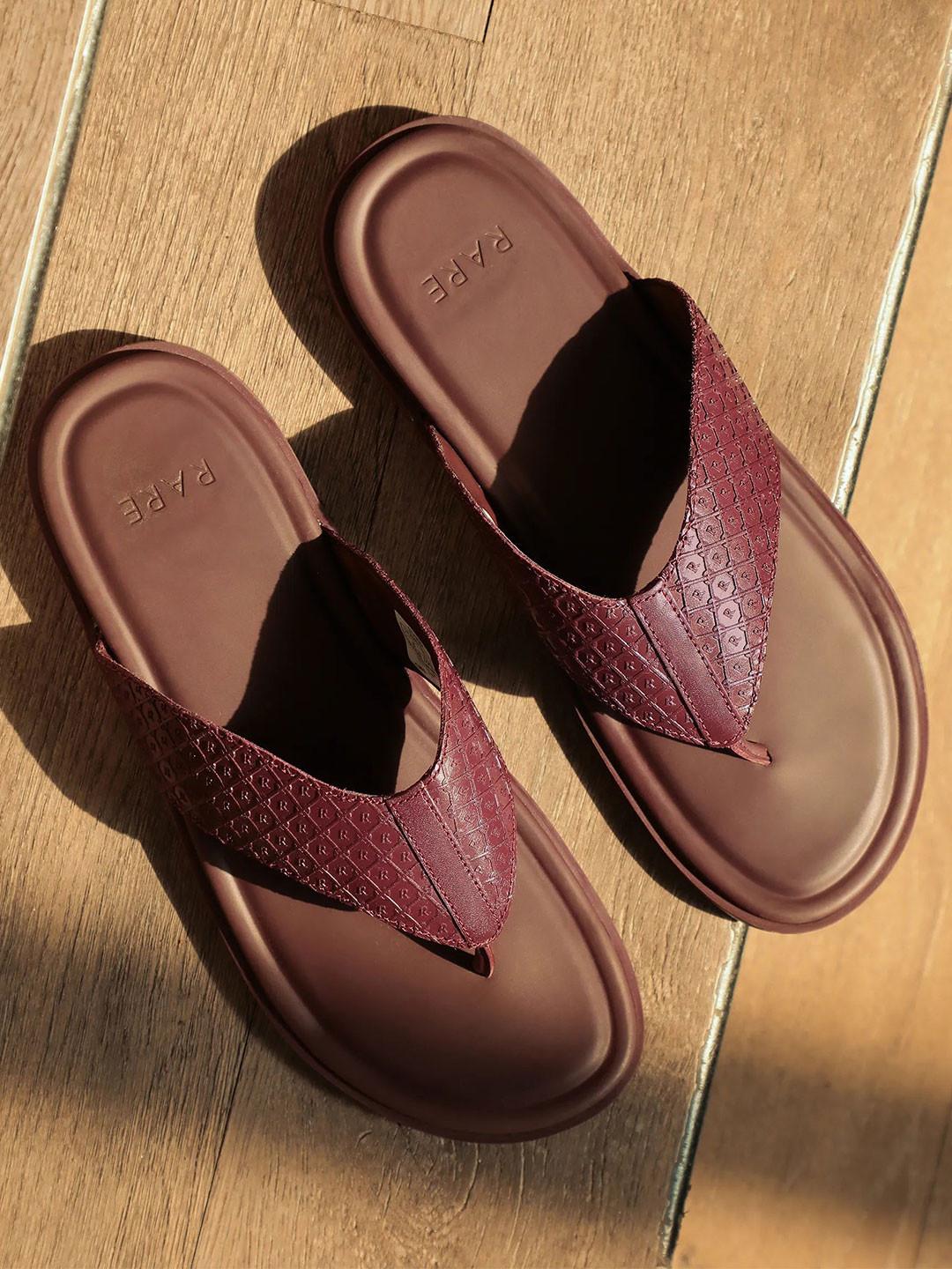 RARE RABBIT Starry Men Leather Comfort Sandals