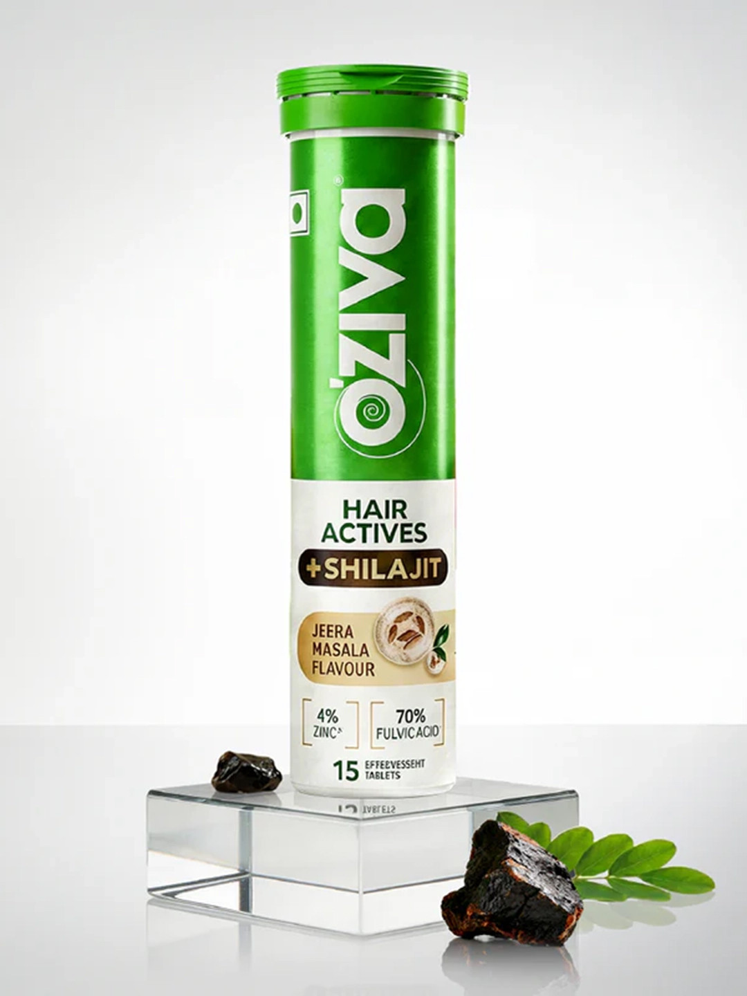 OZiva Hair Actives + Shilajit Tablets - 15 Tabs