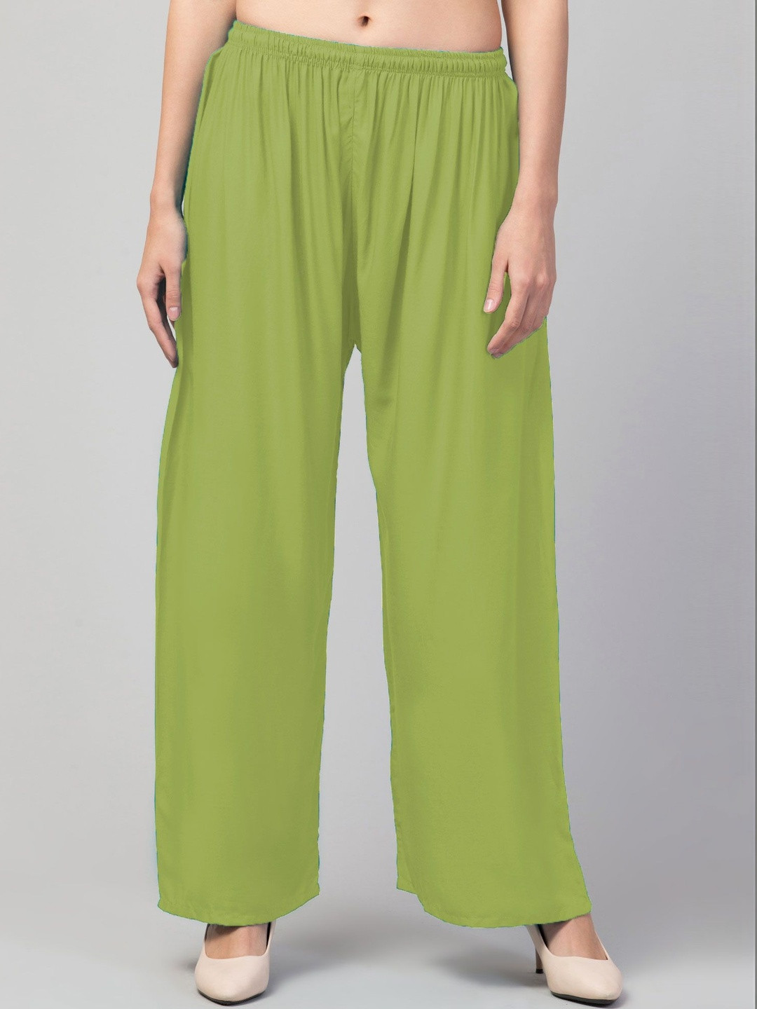 SHAUKIYA Women Flared Knitted Ethnic Palazzos