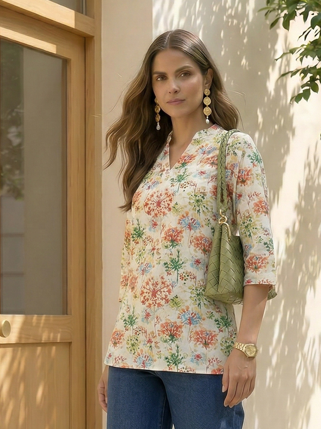 Anouk Rustic Floral Printed Kurti