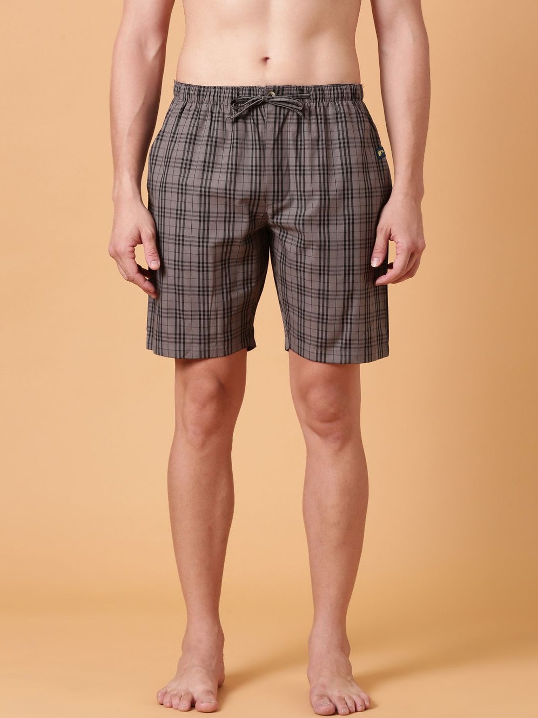 Joven Men Checked Lounge Shorts