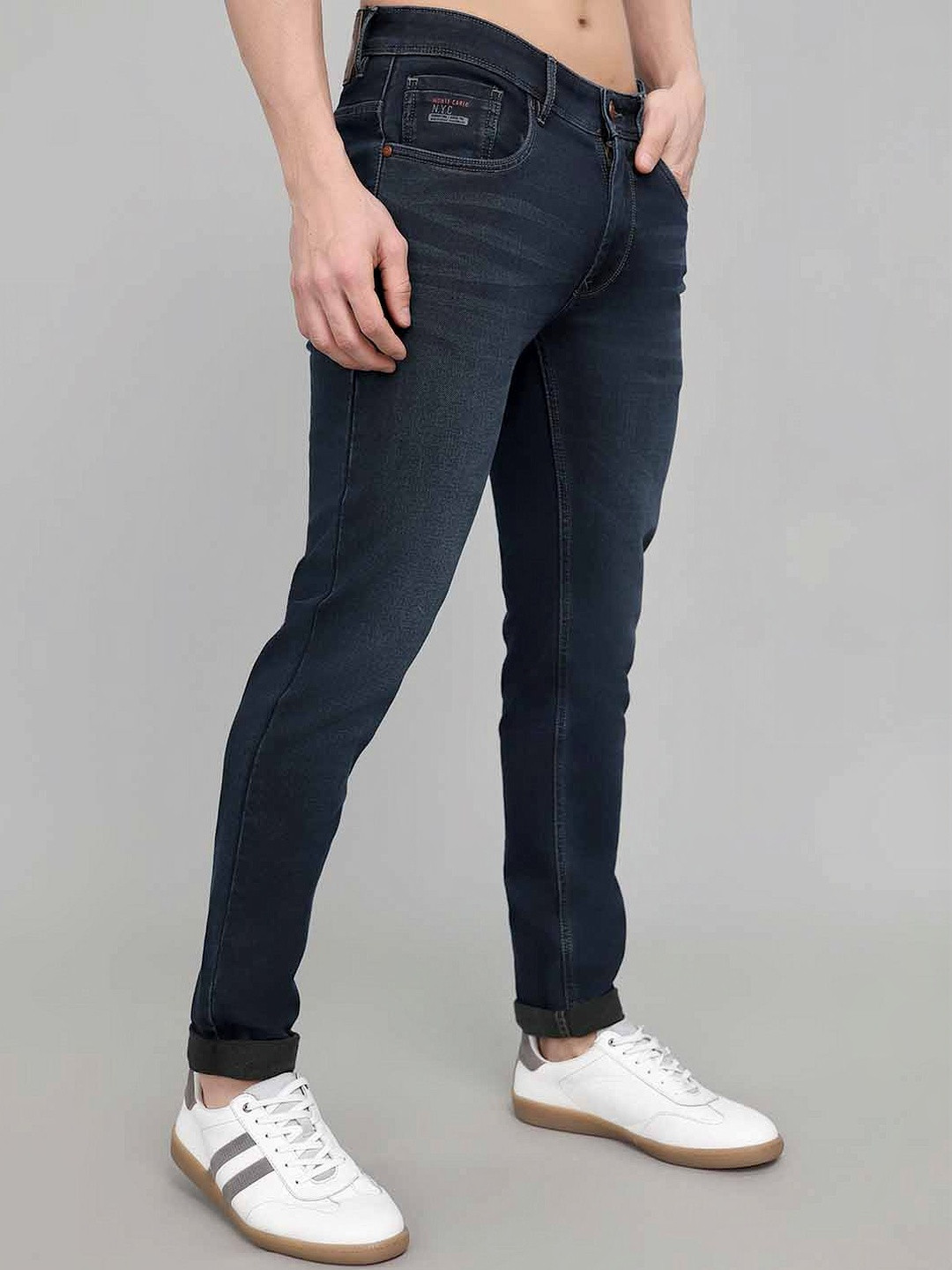 Monte Carlo Men Smart Regular Fit Mid-Rise Light Fade Stretchable - Image 1