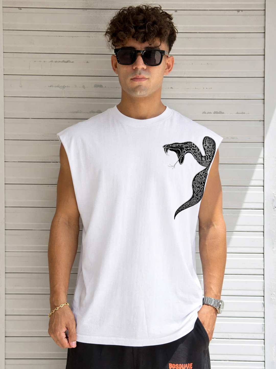 BDSQUARE Printed Cotton Tank