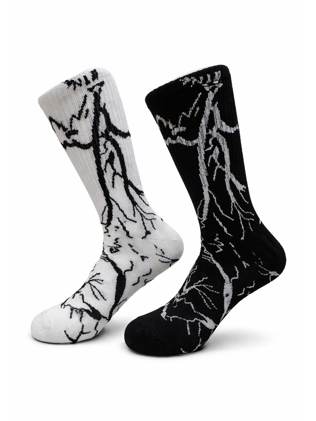 BEAR&BEYOND Men Pack of 2 Cotton Patterned Calf Length Socks
