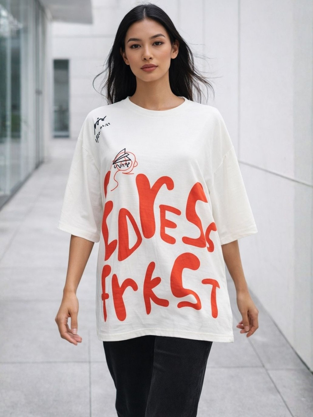 clobug Women Typography Printed T-shirt
