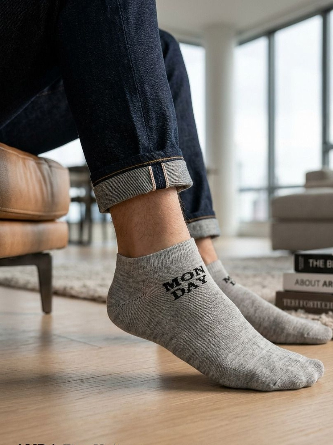 Moda Rapido Men Cotton Blend Patterned Ankle Length Socks