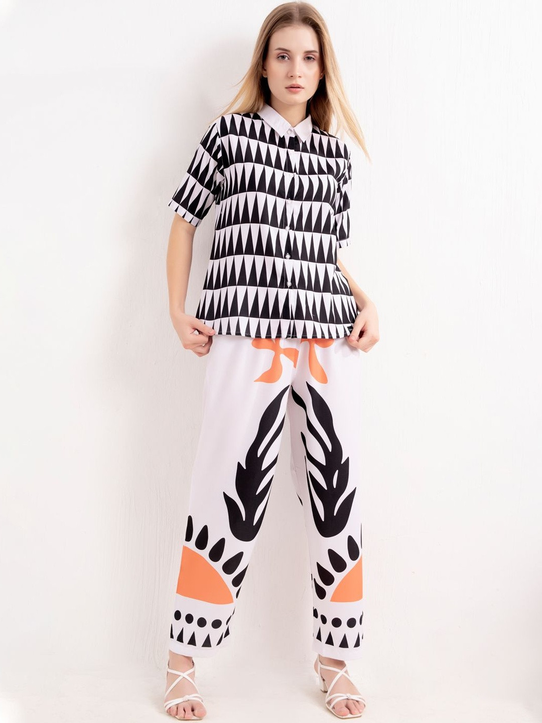 L&M Printed Shirt with Trousers