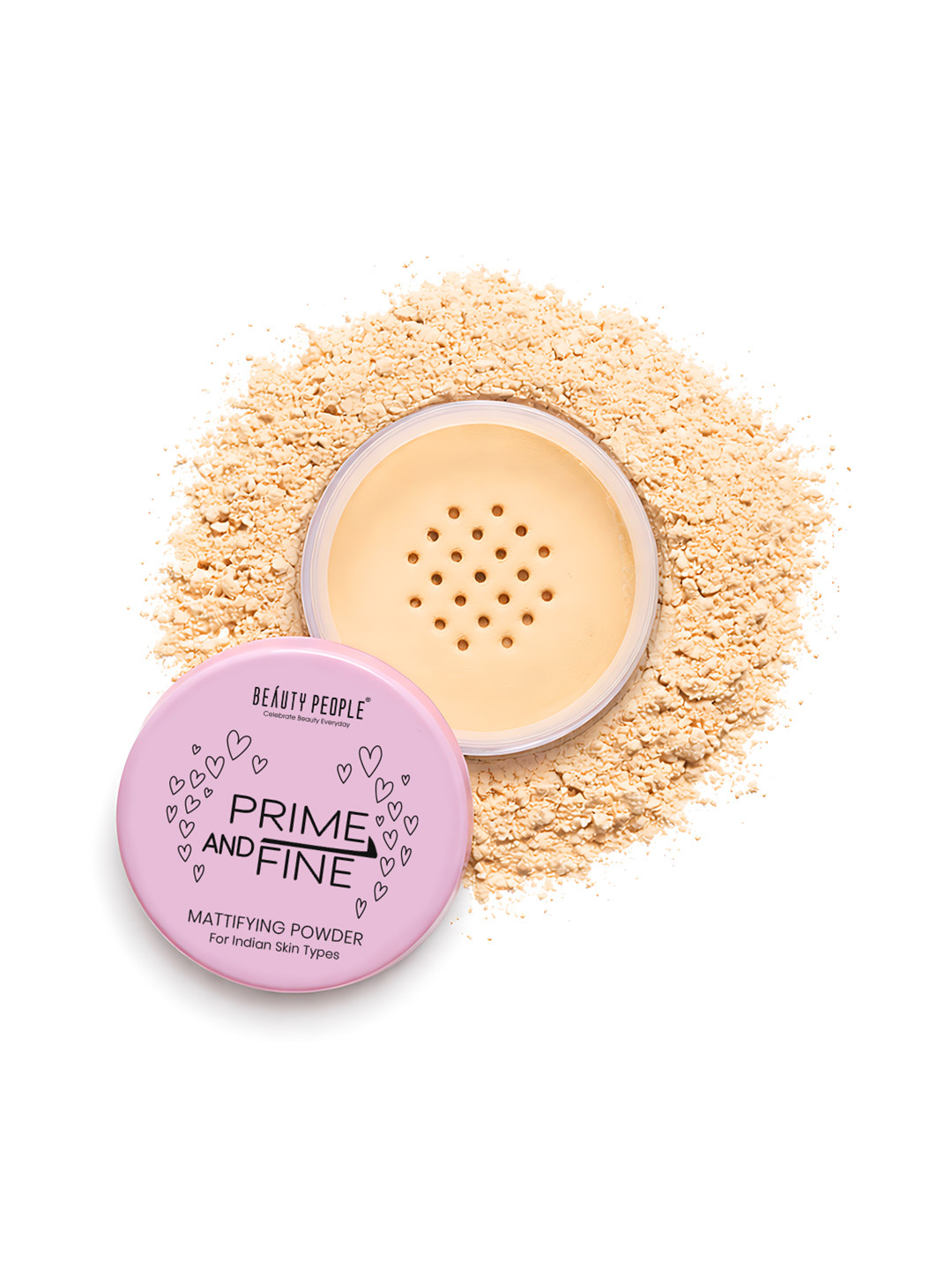Beauty People Prime And Fine Mattifying Face Powder- 8 g- Banana 02
