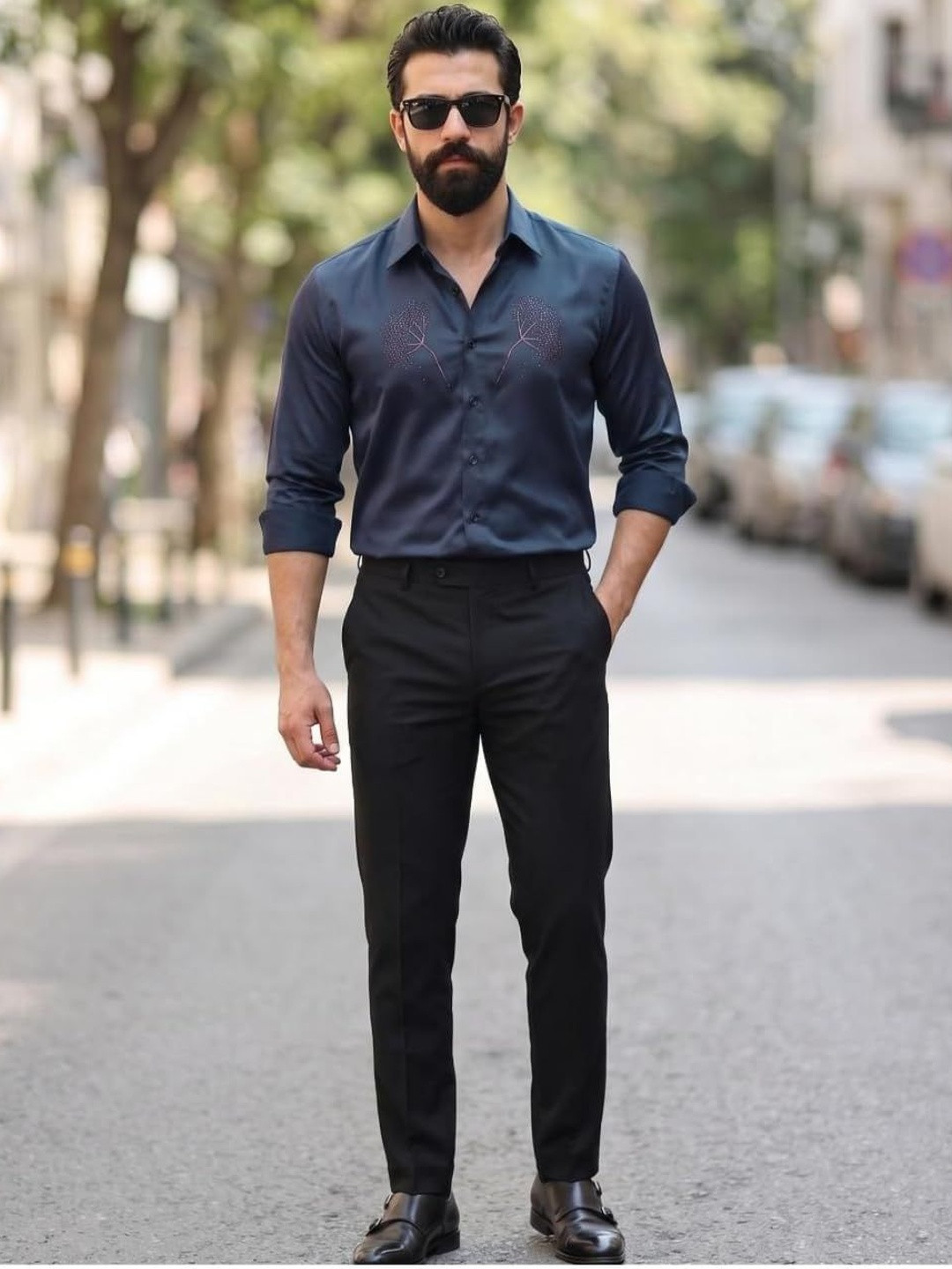 INDOPRIMO Men Standard Floral Party Shirt