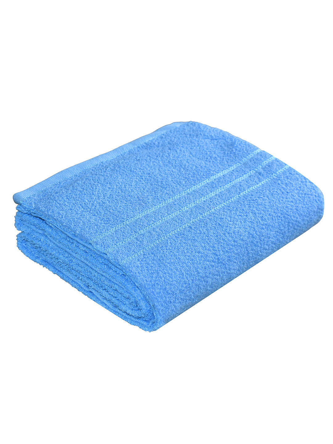 TUNI MANI Blue 1 Striped Cotton 400 GSM Bath Towel