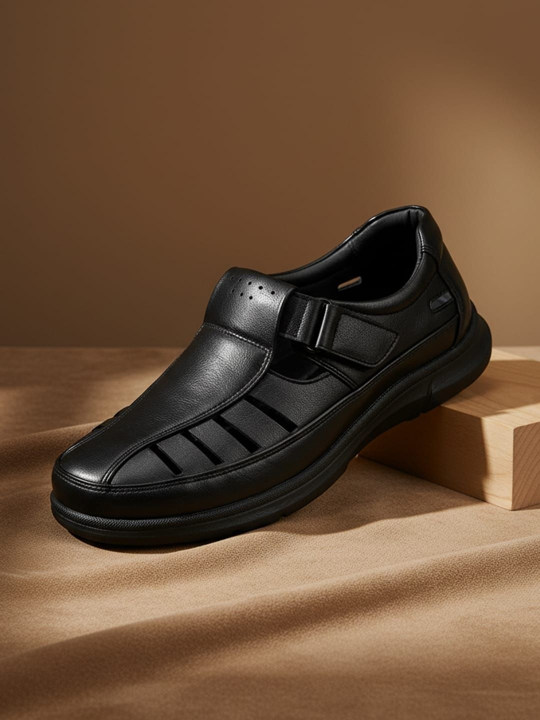 House of Pataudi Men Velcro Shoe-Style Sandals