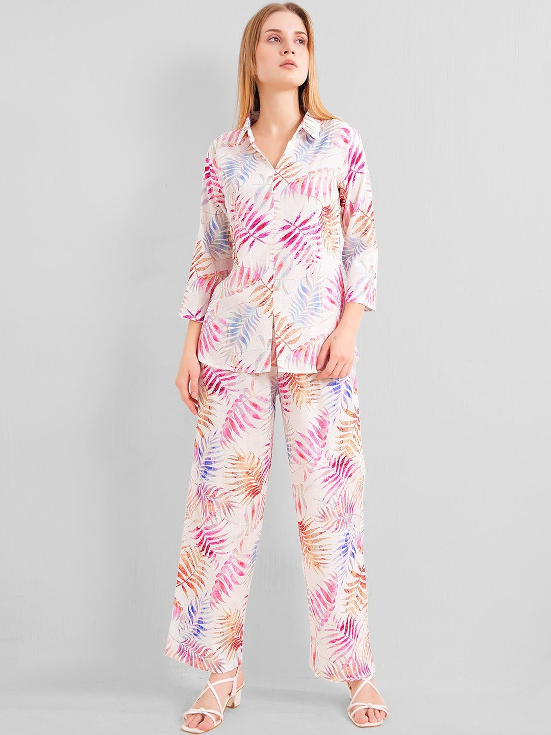 L&M Tropical Linen Printed Shirt with Trousers