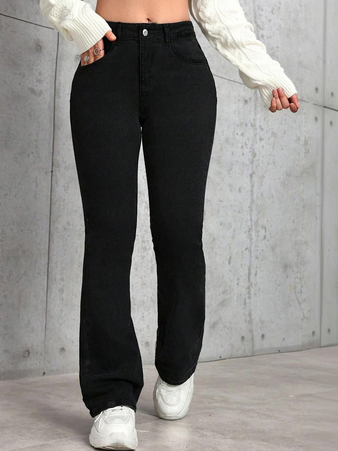 Stylecast X Kotty Women Jean Bootcut High-Rise Stretchable Jeans