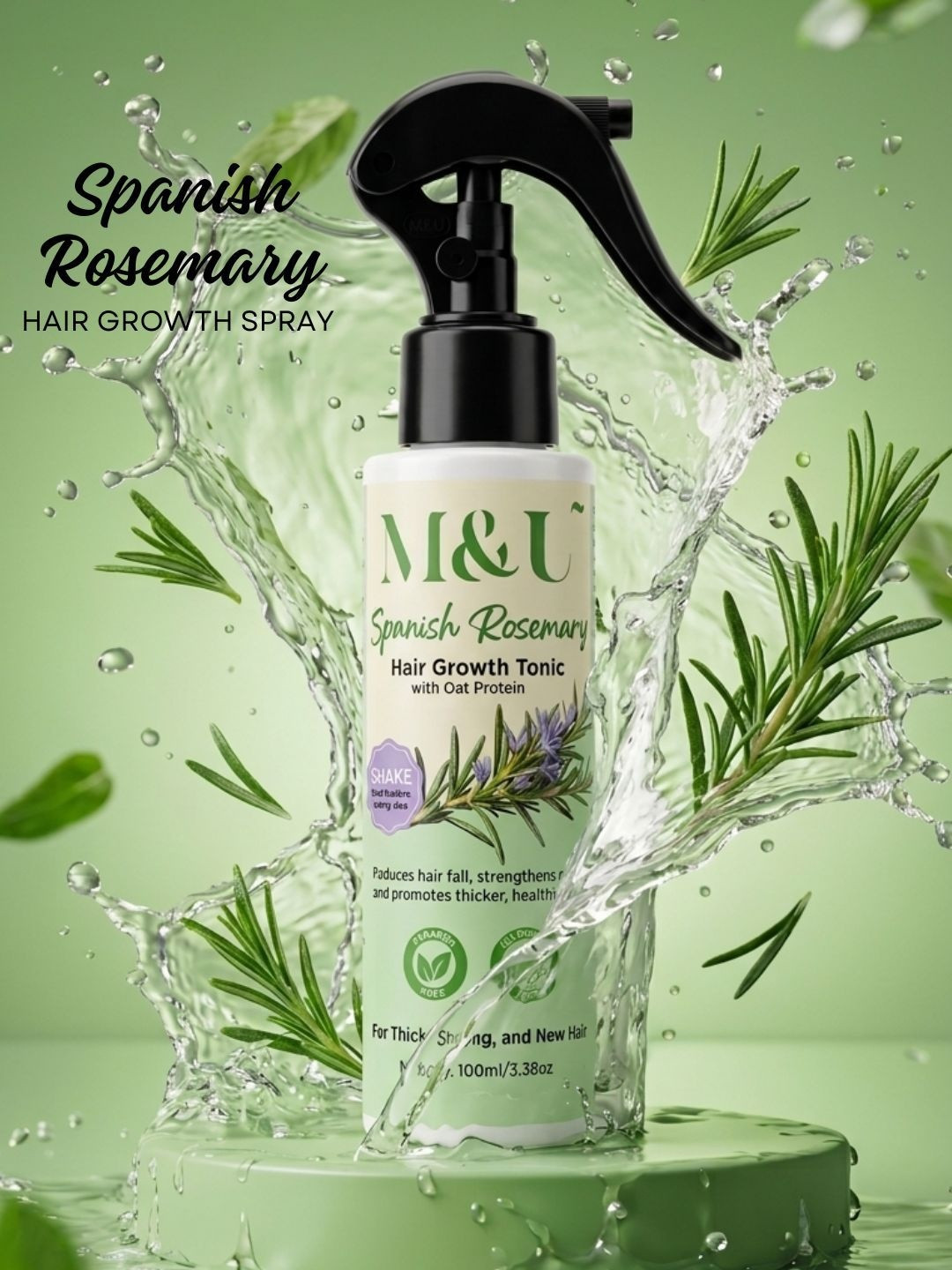 M&U Unisex Advance Rosemary Hair Spray-100 ml