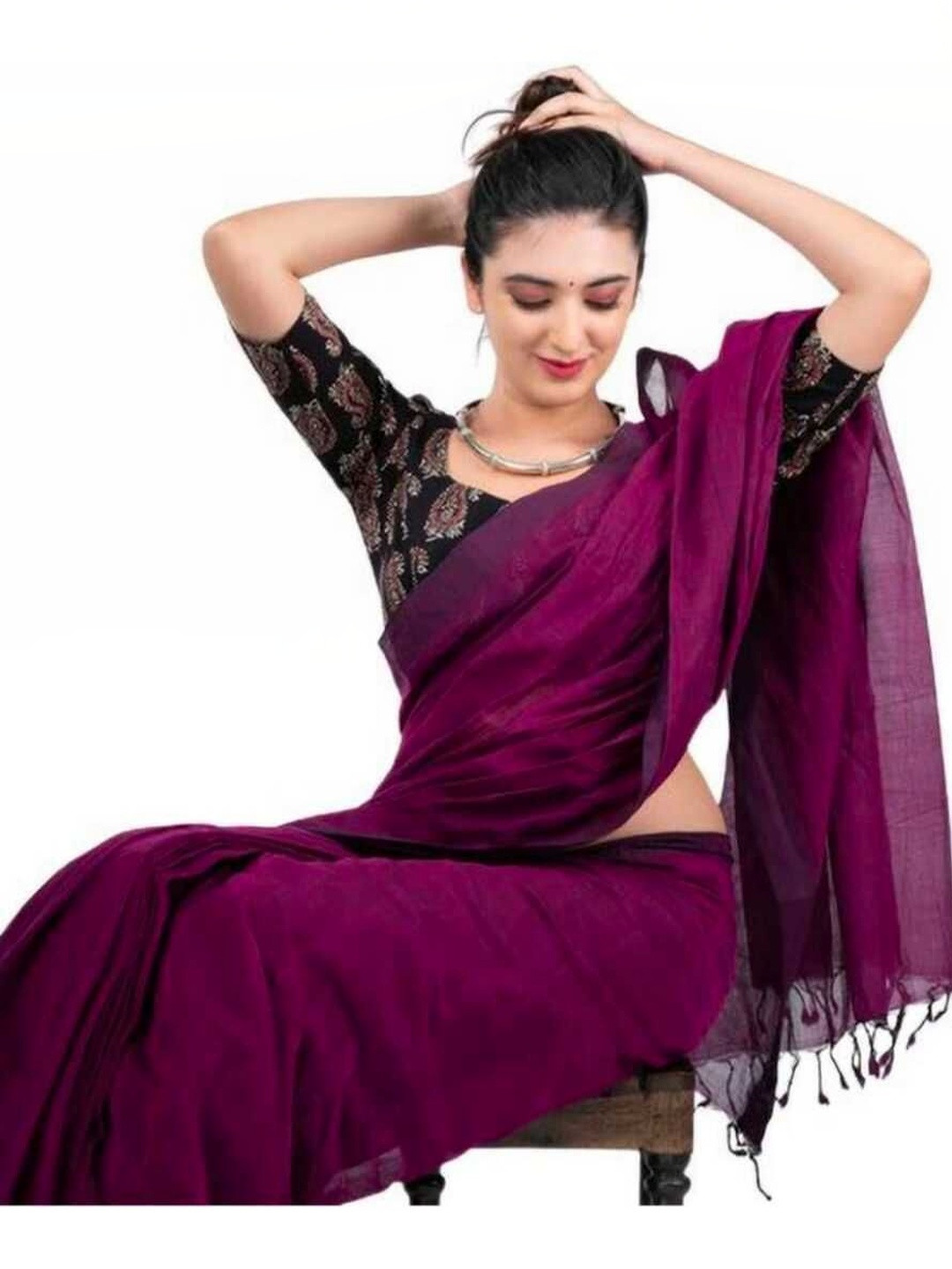 all about you Pure Cotton Handloom Khadi Saree