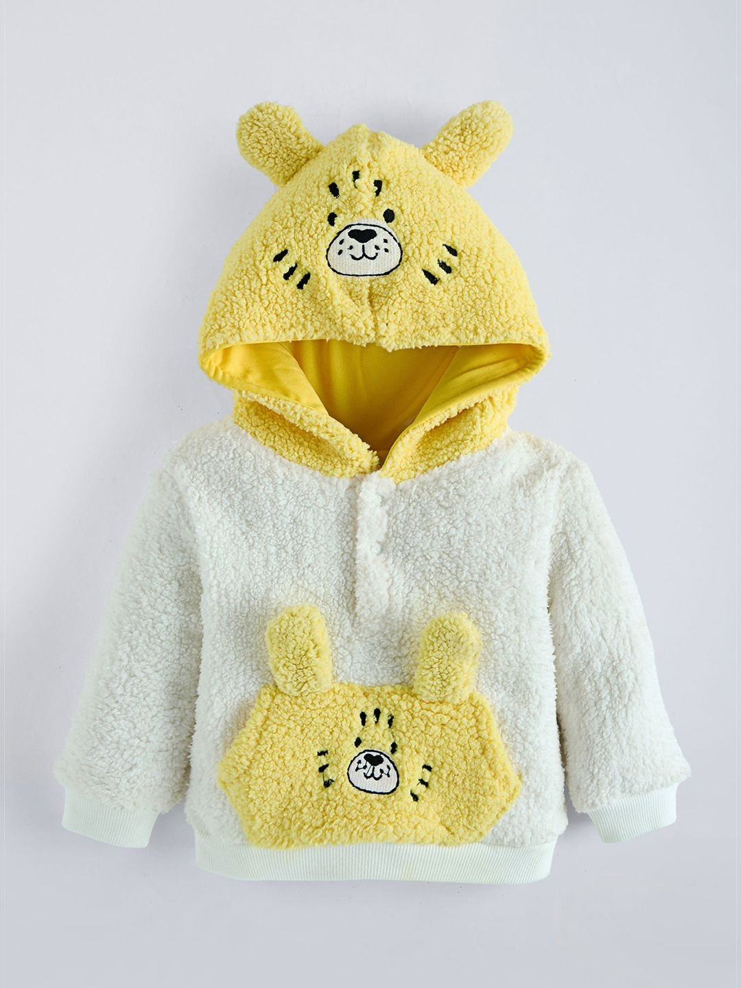 Hopscotch Tigger Applique Hooded Cotton Sweatshirt