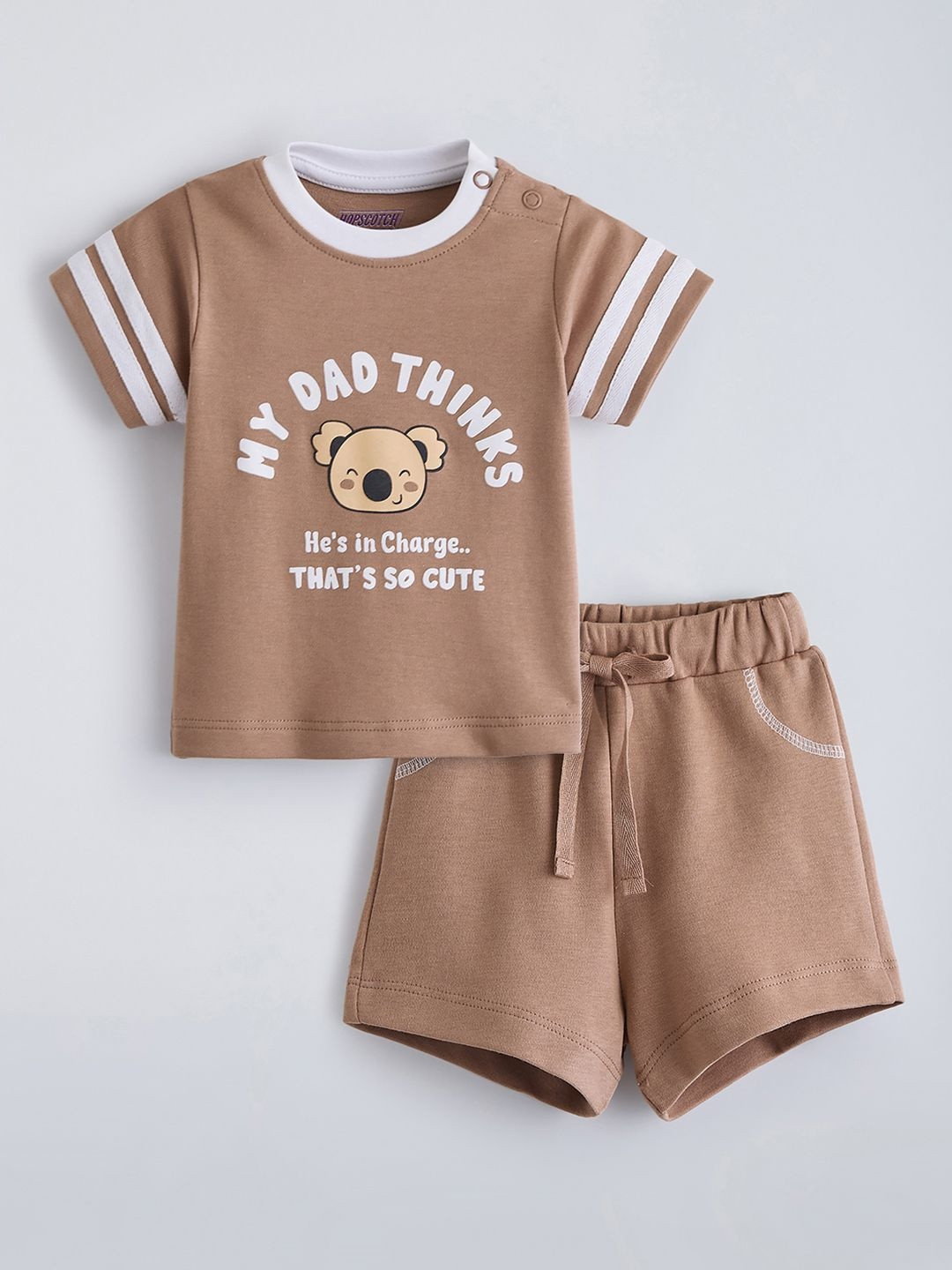 Hopscotch Varsity Koala Cotton Short Set