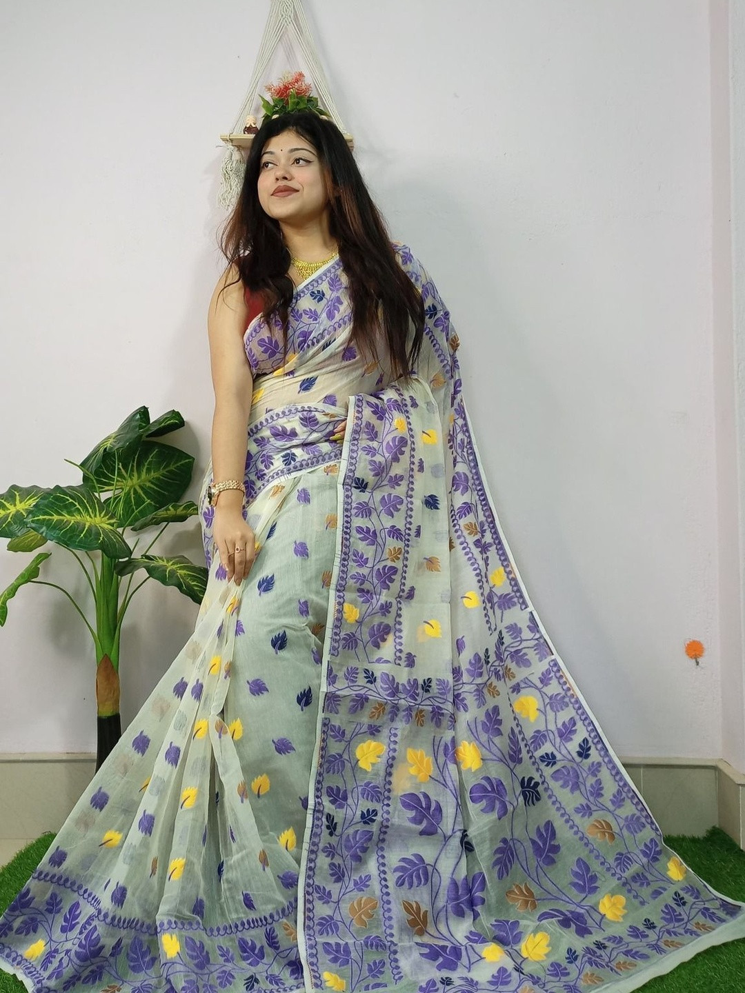 Basana Saree Kuthir Pure Cotton Jamdani Sarees