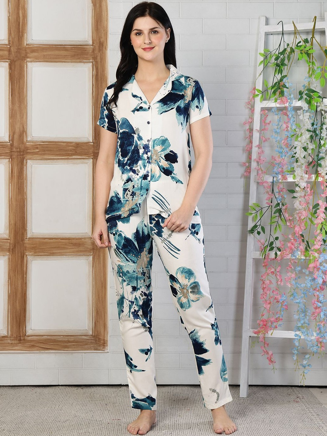 Claura Women Printed Night suit
