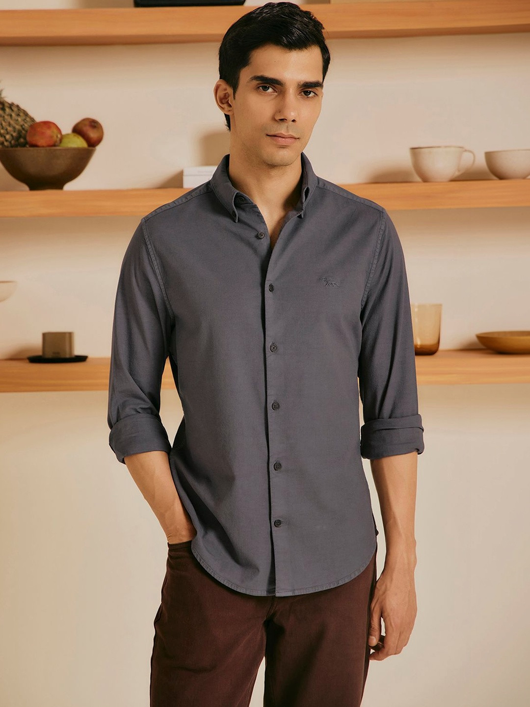 Andamen Men Casual Oxford Regular Fit Shirt