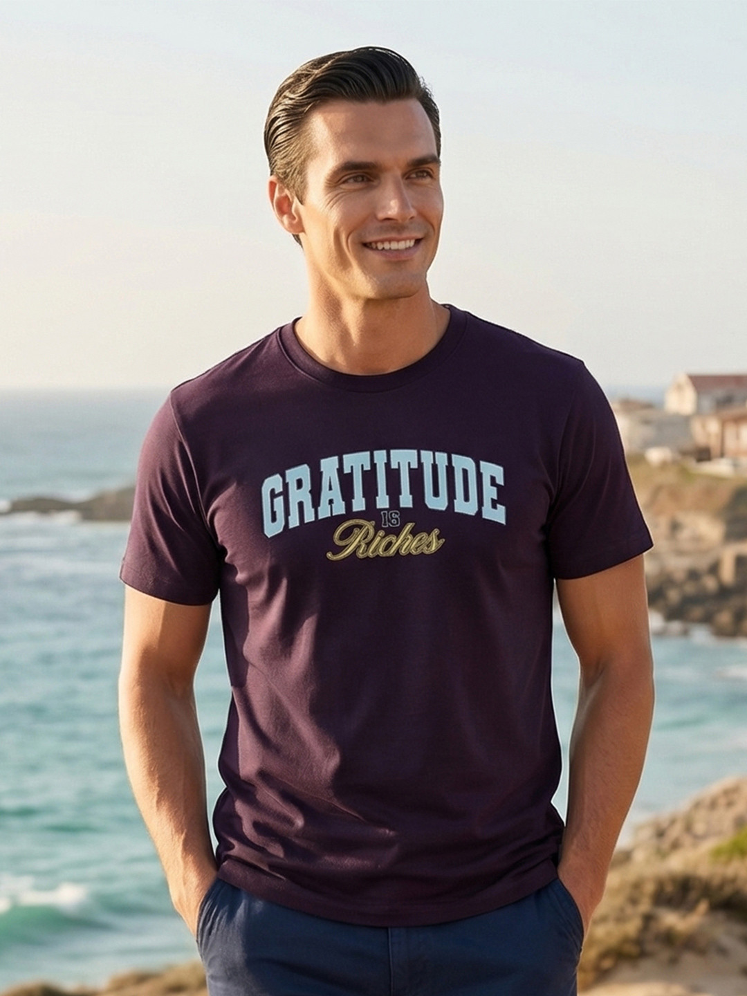 NOBERO Men Cotton Printed Short Sleeves T-shirt