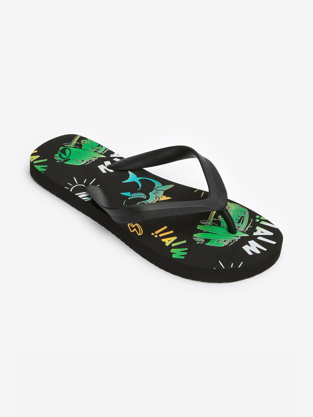 Decathlon Boys Black 120 Vanlife Robustness Flip Flops