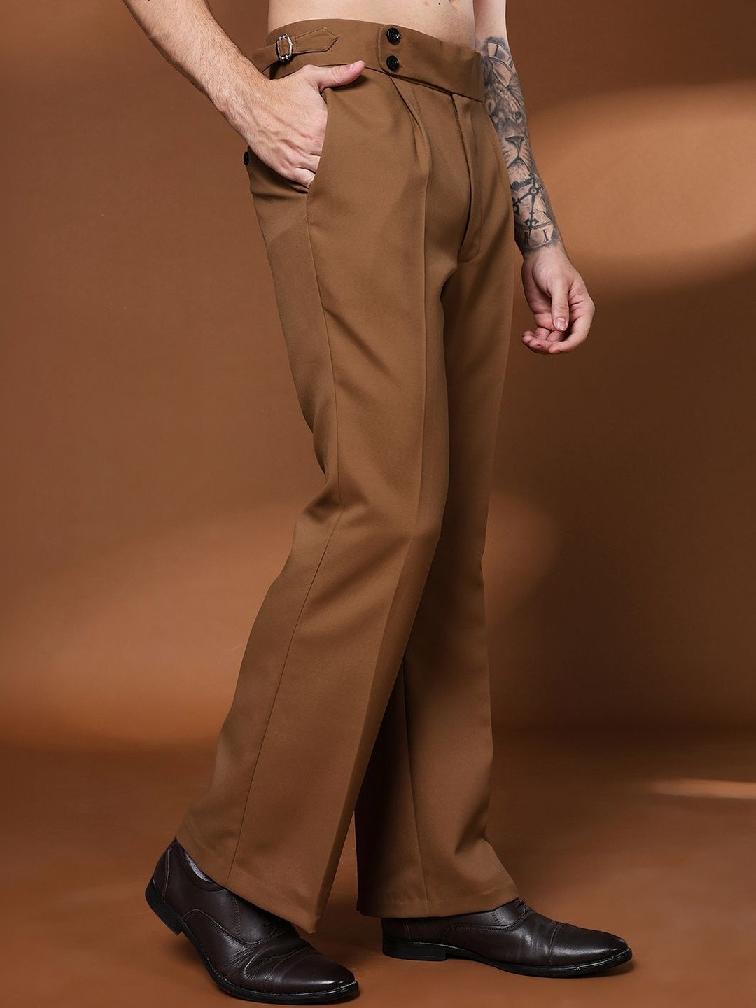 Qlanz Men Italian Pleated Trousers