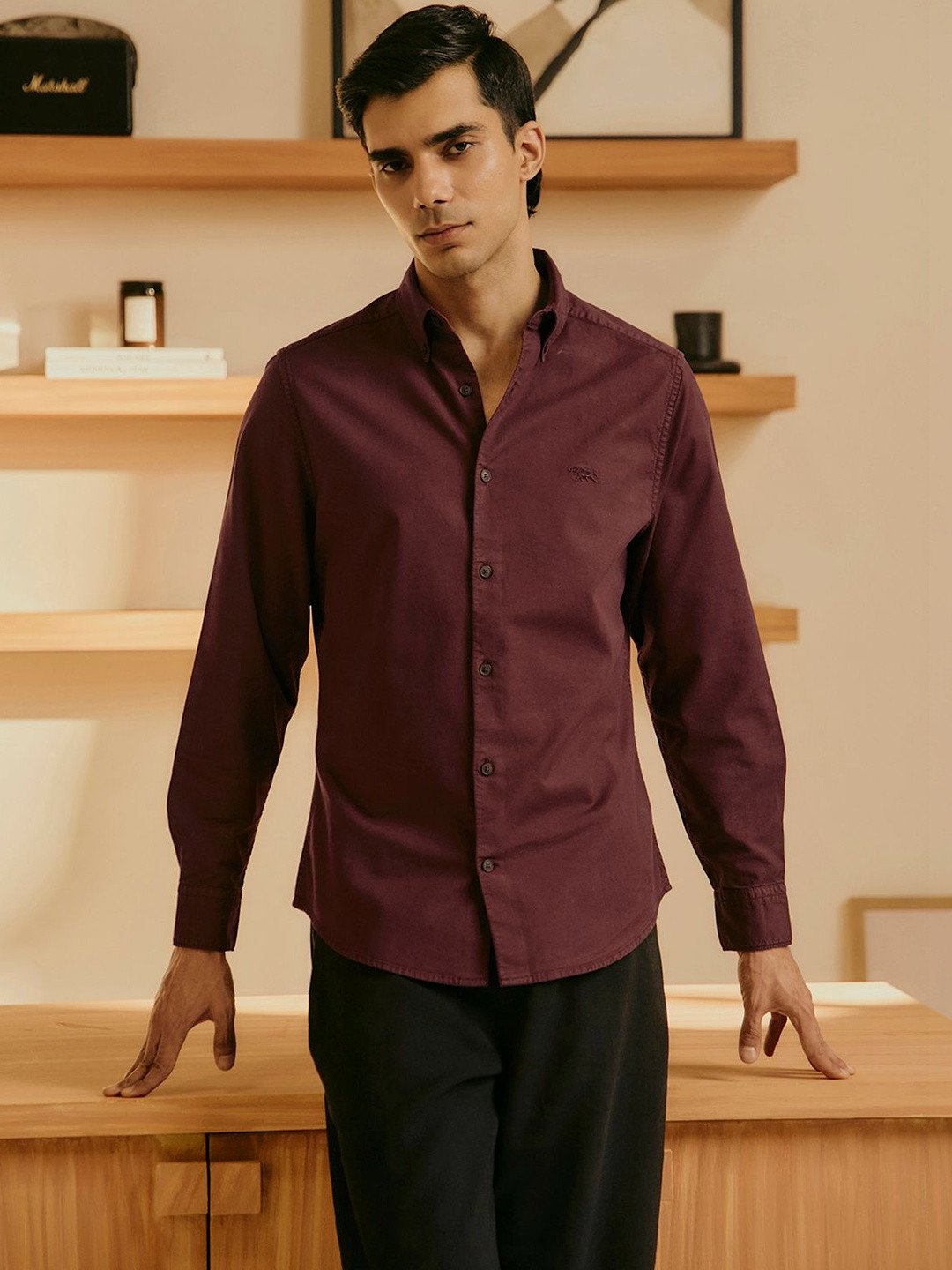 Andamen Men Casual Oxford Slim Fit Shirt