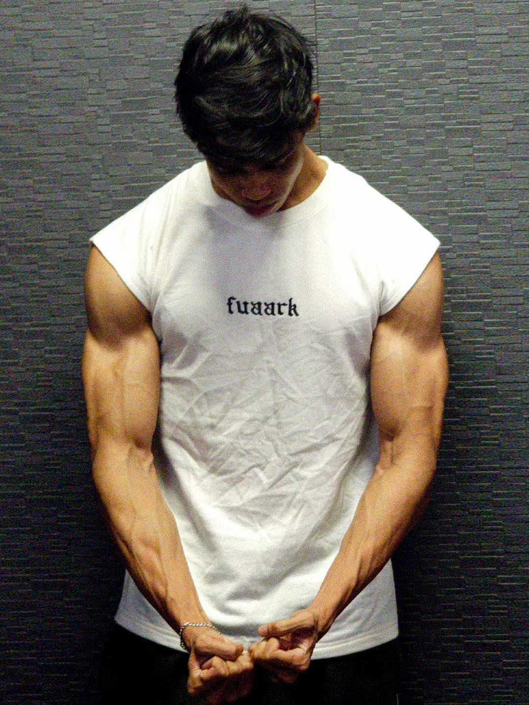 FUAARK Men Typography Printed Round Neck Cotton Oversized T-shirt