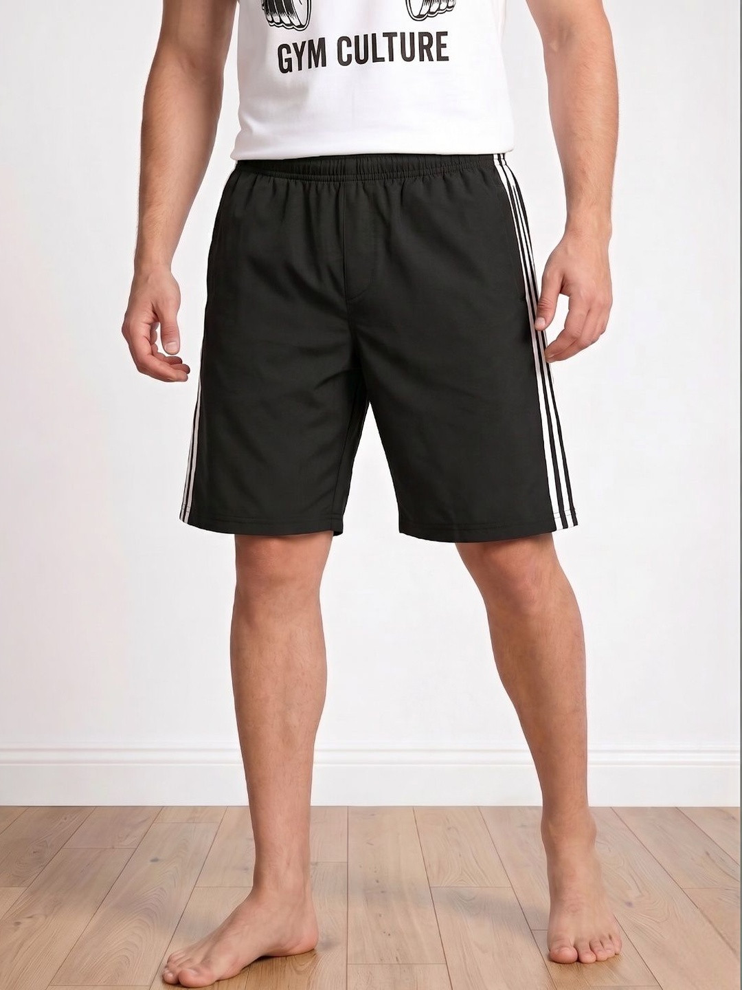 TEDWOODS Men Striped Training or Gym Sports Shorts with Technology