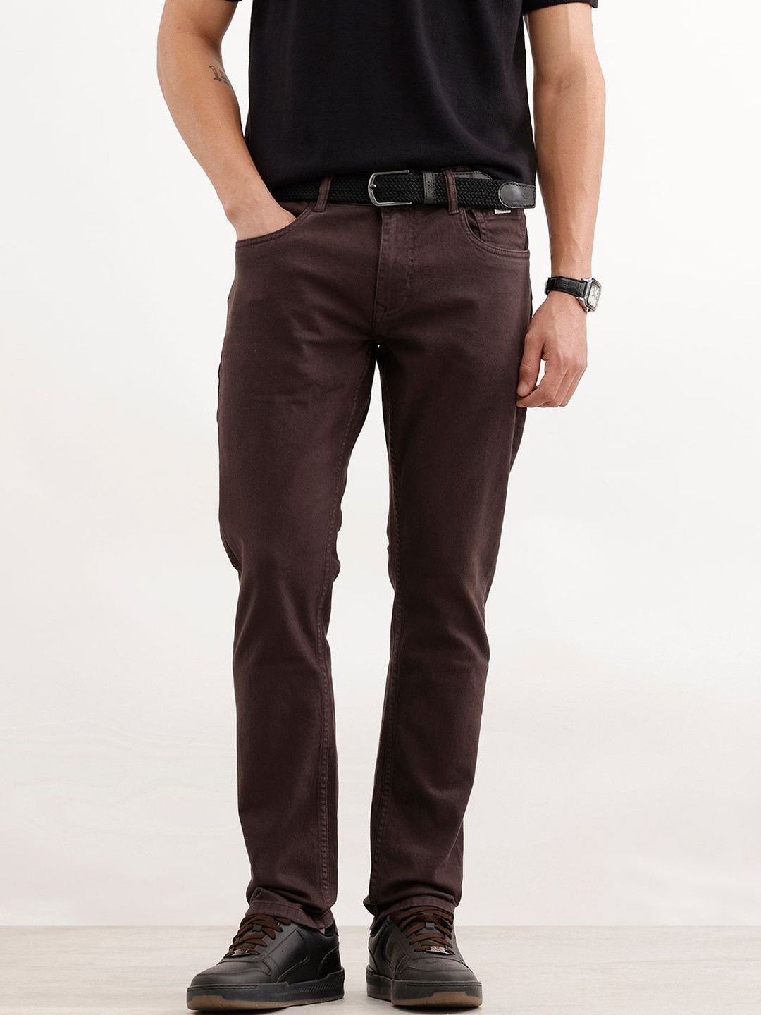 WROGN Men Slim Fit Mid-Rise Stretchable Jeans