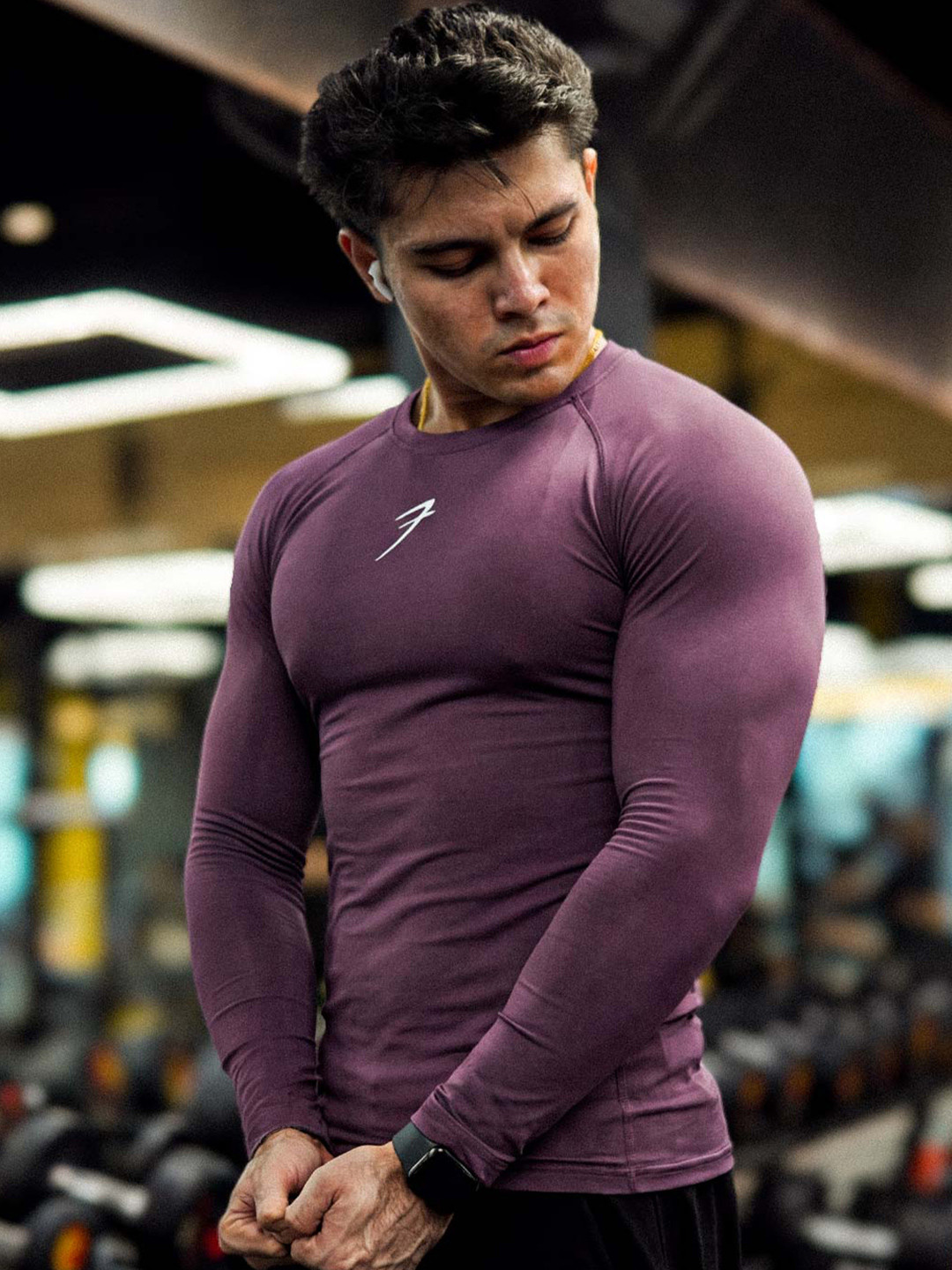 FUAARK Men Moisture-Wicking Raglan Sleeves Compression T-shirt