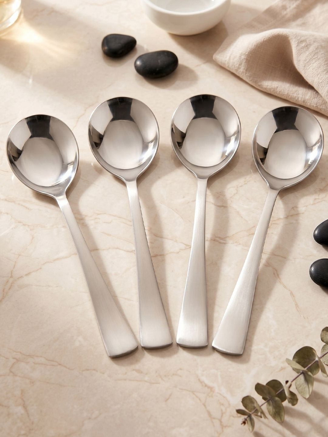 Parage Silver-Toned Stainless Steel Serving Spoon