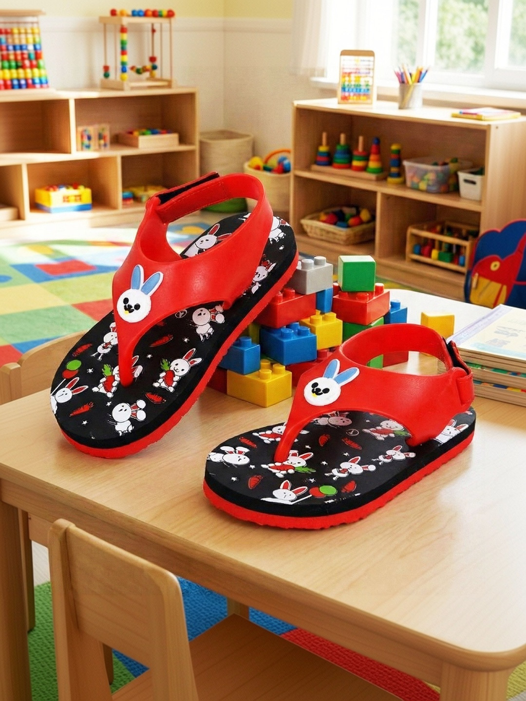 MYHUSH Unisex Kids Printed Thong Flip-Flops