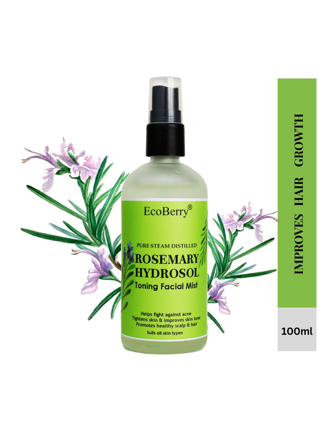 EcoBerry Rosemary Hydrosol Toning Facial Mist - 100ml