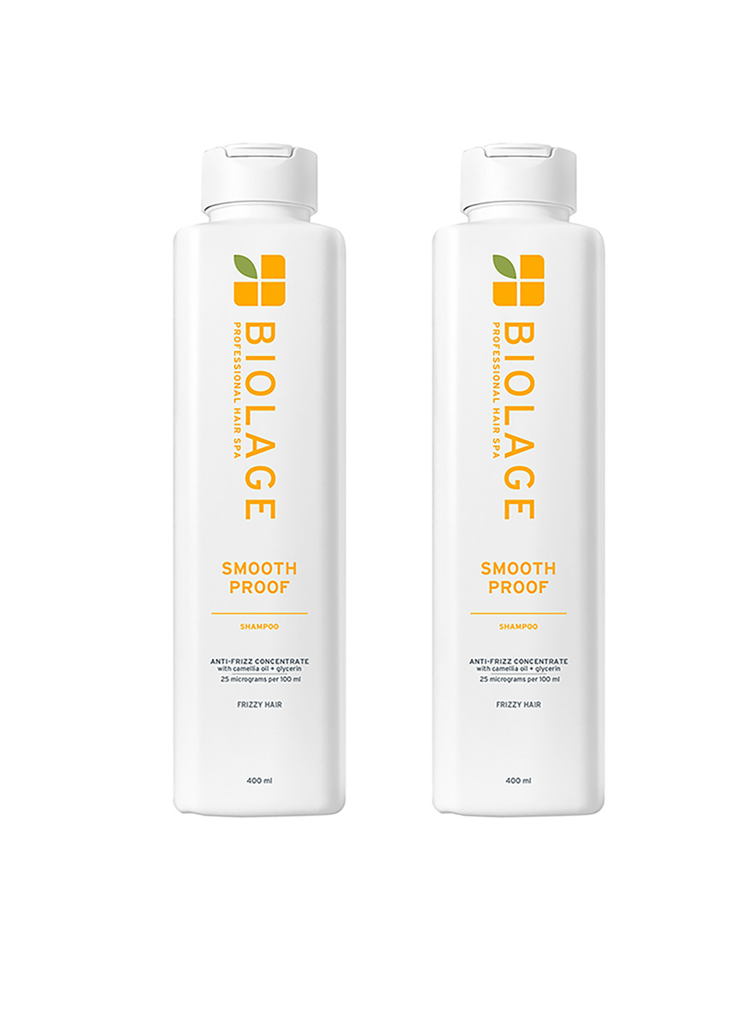 Biolage Set of 2 Smooth Proof Anti-Frizz Shampoo for 72HR Frizz Control - 400 ml each