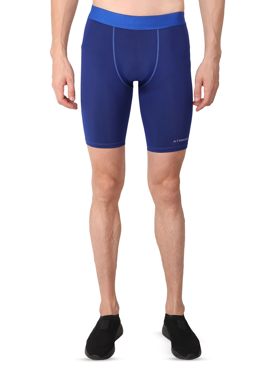 Athmonk Men 4-Way Lycra Compression Tight Skin Fit Non Padded Shorts