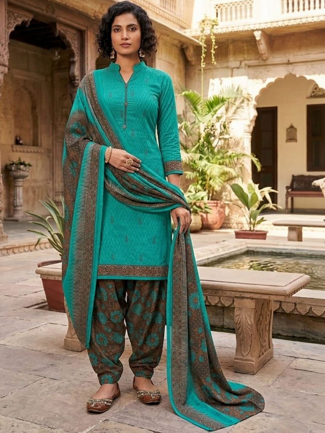 SEWDHAGA Women Ethnic Motifs Printed Regular Kurta with Patiala & With Dupatta